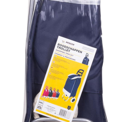 Benson Boodschappentrolley Fun Color - 40 Liter - Max. 25 kg - 96 cm Hoog