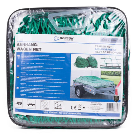 Benson Aanhangernet Profi - 350 x 180 cm - Extra Sterk - Inclusief Tas