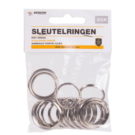 Benson Sleutelringen Set - 20-delig - Staal - Ø 25 mm & 30 mm