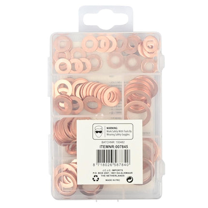 Benson Koperen Ringenset Assortimentsbox – 80-delig – 6 Maten