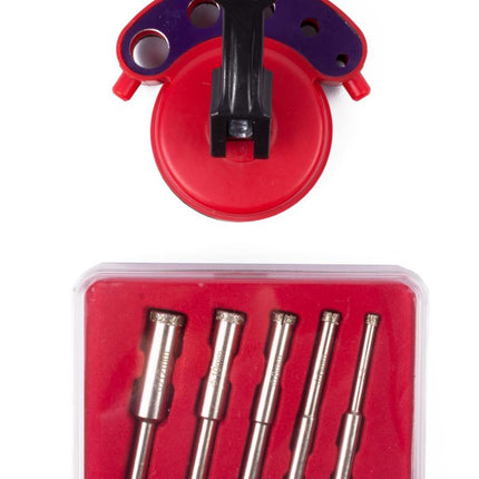 Hofftech Diamantborenset - 7-delig - 4 t/m 12 mm - Inclusief Boormal
