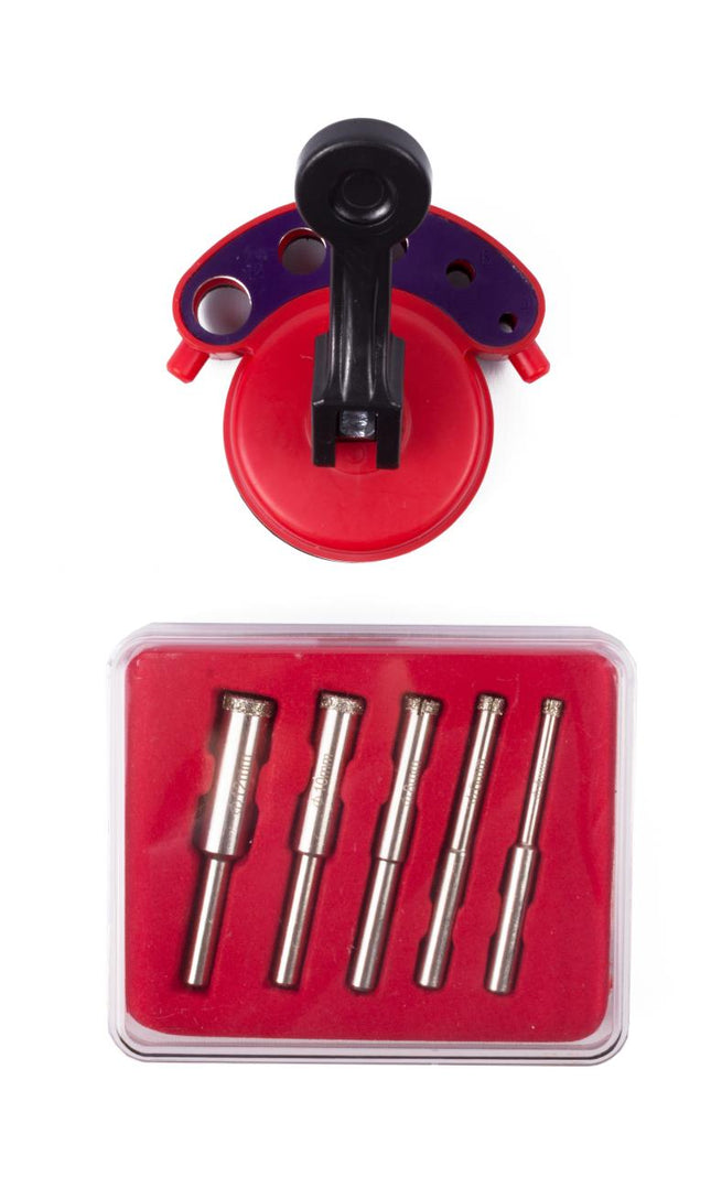 Hofftech Diamantborenset - 7-delig - 4 t/m 12 mm - Inclusief Boormal