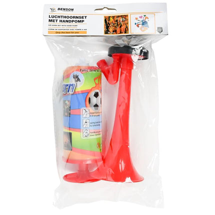 Benson Luchthoorn met Handpomp - Rood - Stadiontoeter