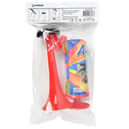 Benson Luchthoorn met Handpomp - Rood - Stadiontoeter