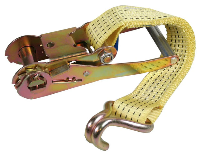Benson Professionele Spanband Ratel met Haak – 0,5 Meter – 5 Ton – Geel