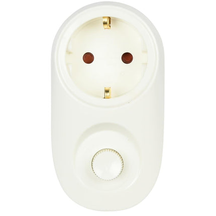Benson Stopcontact met Dimmer - Randaarde - Wit - Kinderbeveiliging