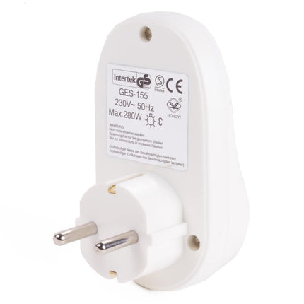 Benson Stopcontact met Dimmer - Randaarde - Wit - Kinderbeveiliging