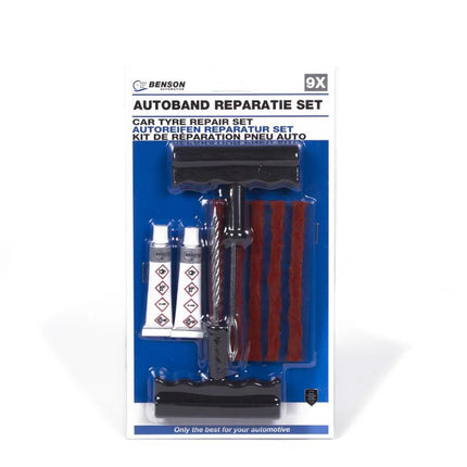Benson Bandenreparatieset – 9-delig – Voor Tubeless Banden – Auto, Motor & Scooter