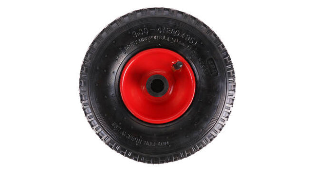 Reservewiel staal - 260 x 85 mm - voor steekwagen en bolderkar - rood