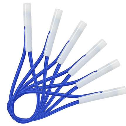 Benson Elastiekset met Pijpje - 22 cm - 6 Stuks - Blauw/Wit - 50% Rek