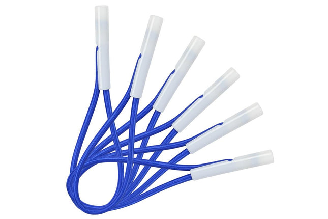 Benson Elastiekset met Pijpje - 22 cm - 6 Stuks - Blauw/Wit - 50% Rek