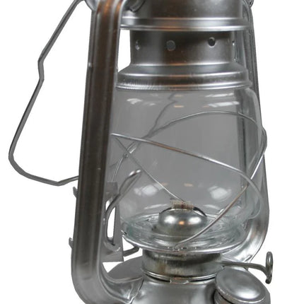 Benson Stormlantaarn - 25 cm - Chroom - Olielamp voor Binnen & Buiten