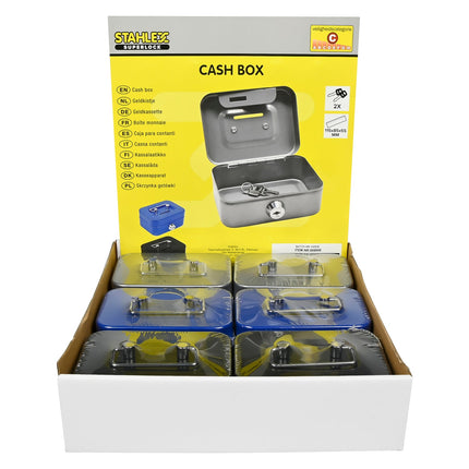 Stahlex Geldkistje - 115 x 85 x 55 mm - Cilinderslot - Compact - Mix