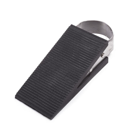 Benson Deurstopper Wigmodel – Rubber met RVS Greep – 3 cm Hoog – Antislip