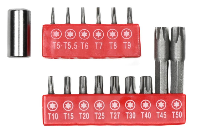 Benson Torx Bitset - 16-delig - Chroom Vanadium - Inclusief Security Bits
