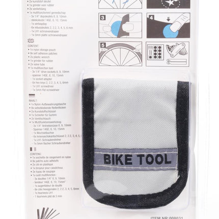 Benson Fietsreparatieset Profi - 16-delig - Inclusief Multitool & Zelfklevende Patches