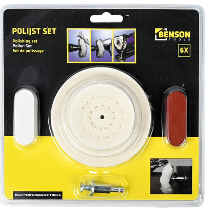 Benson Polijstset - 6-delig - Inclusief Polijstpasta & Adapter
