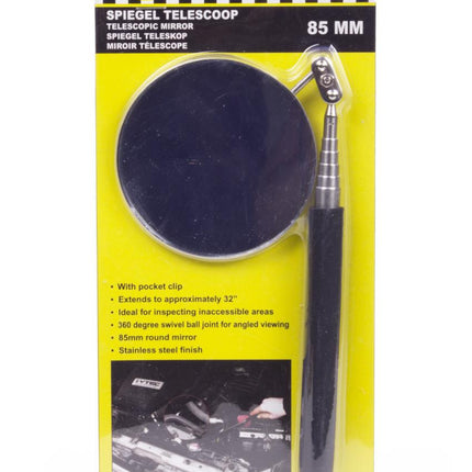 Benson Telescopische Inspectiespiegel – Ø 85 mm – XL Bereik tot 88 cm – Dubbel Kogelgewricht