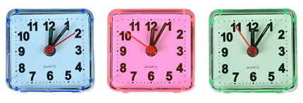Benson Kleine Reiswekker met Alarm - Compact 6 cm - Quartz - Assorti Kleuren