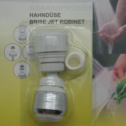 Benson Roterende Kraansproeier - 360 Graden - 2 Standen - Chroom en Wit