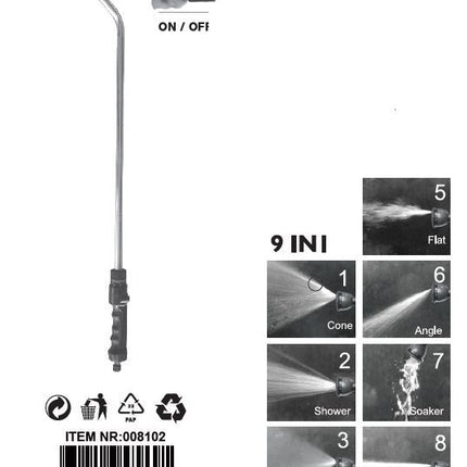 Benson Plantendouche - 75 cm - 9 Sproeistanden - Waterbesparend