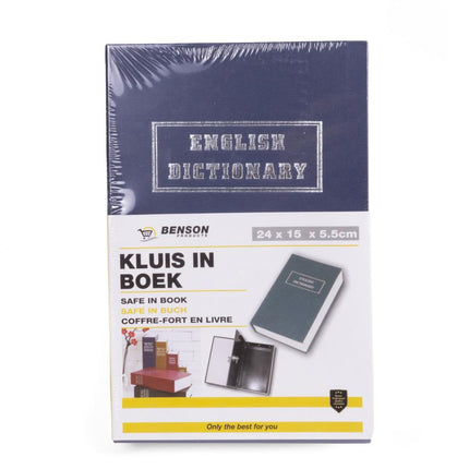 Stahlex Boekkluis Groot - 24 x 15 x 5,5 cm - Inclusief 2 Sleutels - Onopvallende Opslag