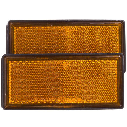Benson Reflector Rechthoek Oranje - 86 x 40 mm - Zelfklevend - Set van 2