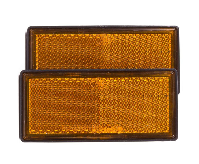 Benson Reflector Rechthoek Oranje - 86 x 40 mm - Zelfklevend - Set van 2