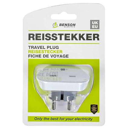 Benson Reisstekker UK naar Europa – 13 Ampère – Wit