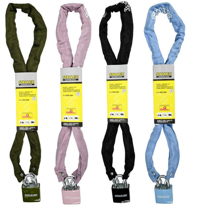 Stahlex Rocksolid Ketting en Hangslot - 5 mm x 1000 mm - Mix - Gehard Staal
