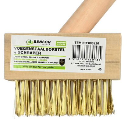 Benson Onkruidborstel met Steel - 120 cm - Messing Haren