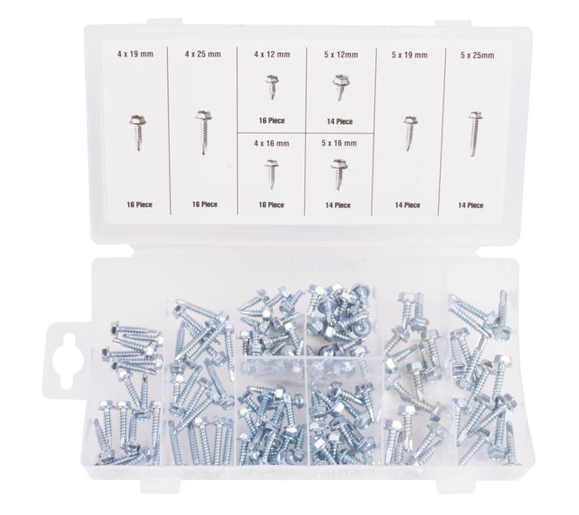 Benson Zelftappers Set – 120-delig – Verzinkt Gehard Staal – Inclusief Box