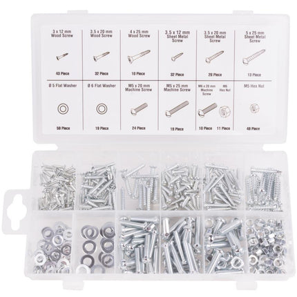 Benson Complete Schroeven, Bouten & Moeren Assortimentbox – 347-delig – Verzinkt