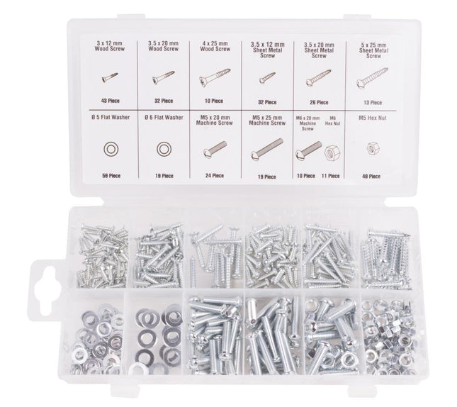 Benson Complete Schroeven, Bouten & Moeren Assortimentbox – 347-delig – Verzinkt