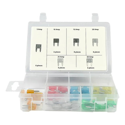 Benson Mini-Steekzekeringen Set – 40-delig – 5A t/m 30A – Inclusief Assortimentsdoos