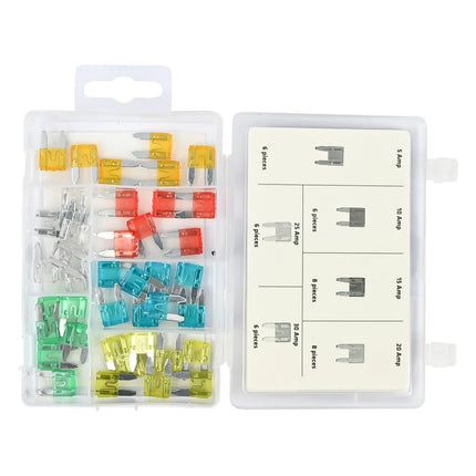 Benson Mini-Steekzekeringen Set – 40-delig – 5A t/m 30A – Inclusief Assortimentsdoos
