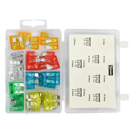 Benson Standaard Steekzekeringen Set – 40-delig – 5A t/m 30A – Transparant
