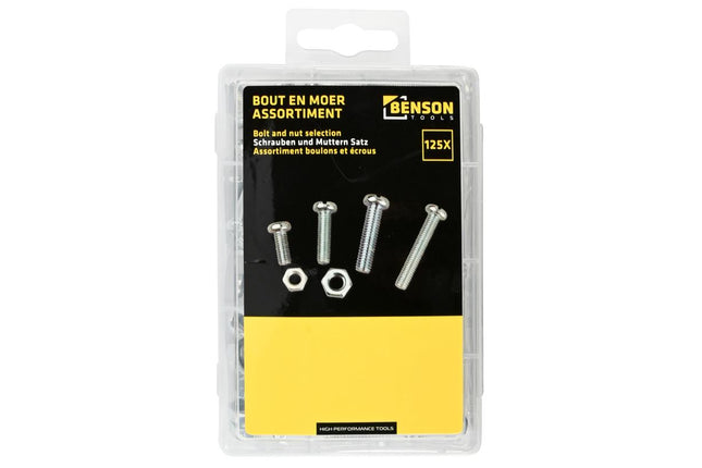 Benson Bouten & Moeren Assortimentbox – 125-delig – Verzinkt