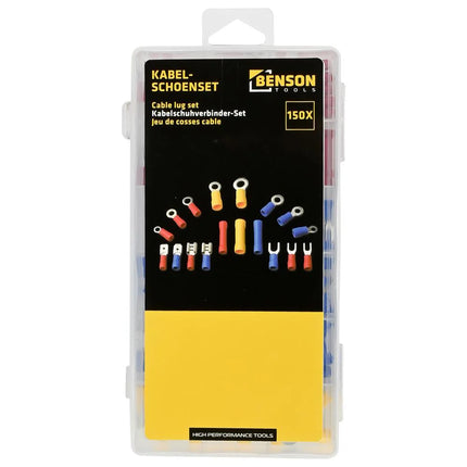 Benson Professionele Kabelschoenen Set – 150-delig – Geïsoleerd – Inclusief Sorteerkoffer