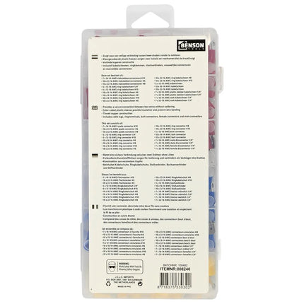 Benson Professionele Kabelschoenen Set – 150-delig – Geïsoleerd – Inclusief Sorteerkoffer