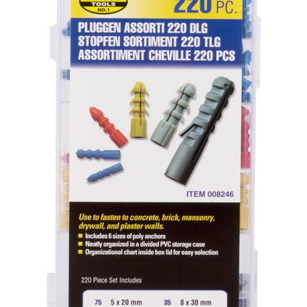Benson Pluggen Set – 220-delig – Assortimentsbox – Ø 5 t/m 12 mm