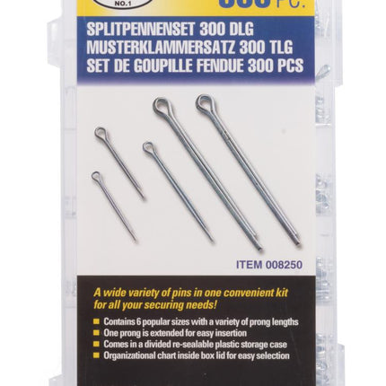 Benson Splitpennen Assortimentbox – 300-delig – Verzinkt