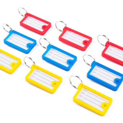 Benson Rechthoekige Sleutellabels - 9 Stuks - 4,5 x 2,5 cm - Assorti