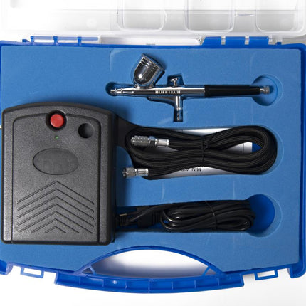 Hofftech Airbrush Kit 220V - Dual-Action - Mobiel & Compleet