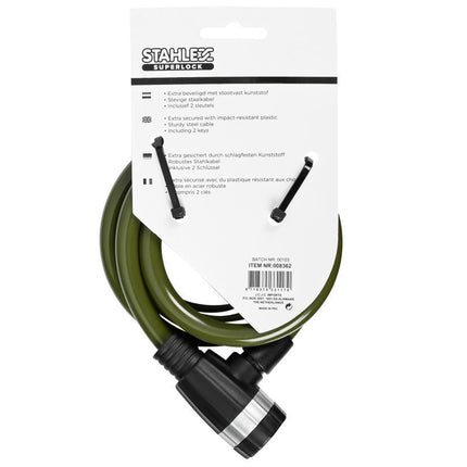 Stahlex Defender Kabelslot - Ø 12 mm x 1500 mm - Kleurenmix