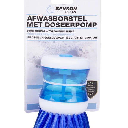 Benson Afwasborstel met Doseerpomp - Blauw - Compact