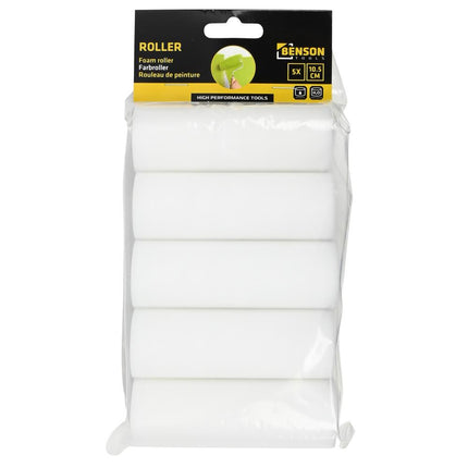 Benson Schuimrollers 10,5 cm - Recht - 5 stuks - Voor Watergedragen Verf