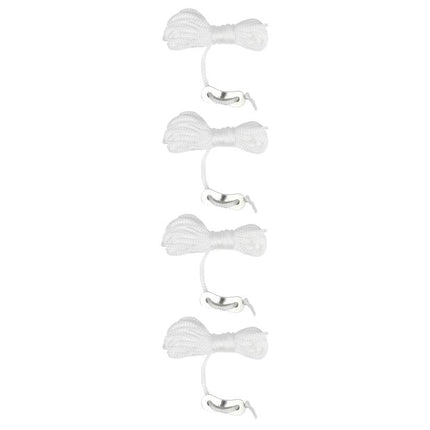 Benson Scheerlijn Set - 4 Stuks - Ø 3 mm - 3,5 Meter - Nylon - Inclusief Spanners - Wit