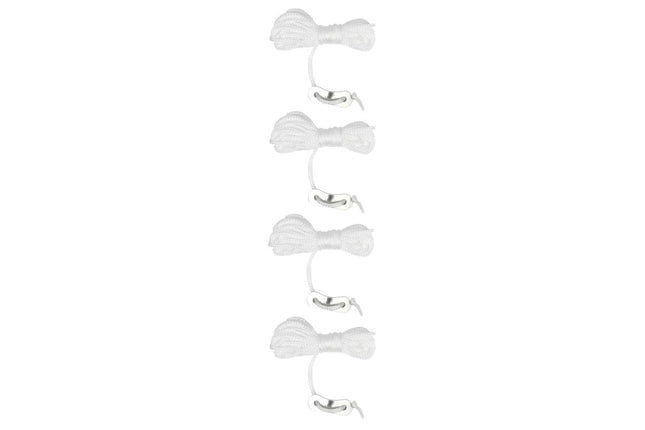 Benson Scheerlijn Set - 4 Stuks - Ø 3 mm - 3,5 Meter - Nylon - Inclusief Spanners - Wit