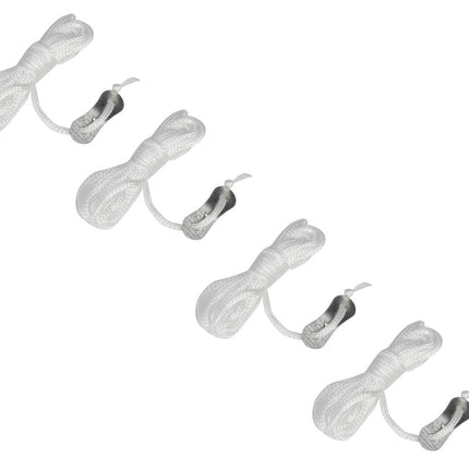 Benson Scheerlijn Set - 4 Stuks - Ø 3 mm - 3,5 Meter - Nylon - Inclusief Spanners - Wit